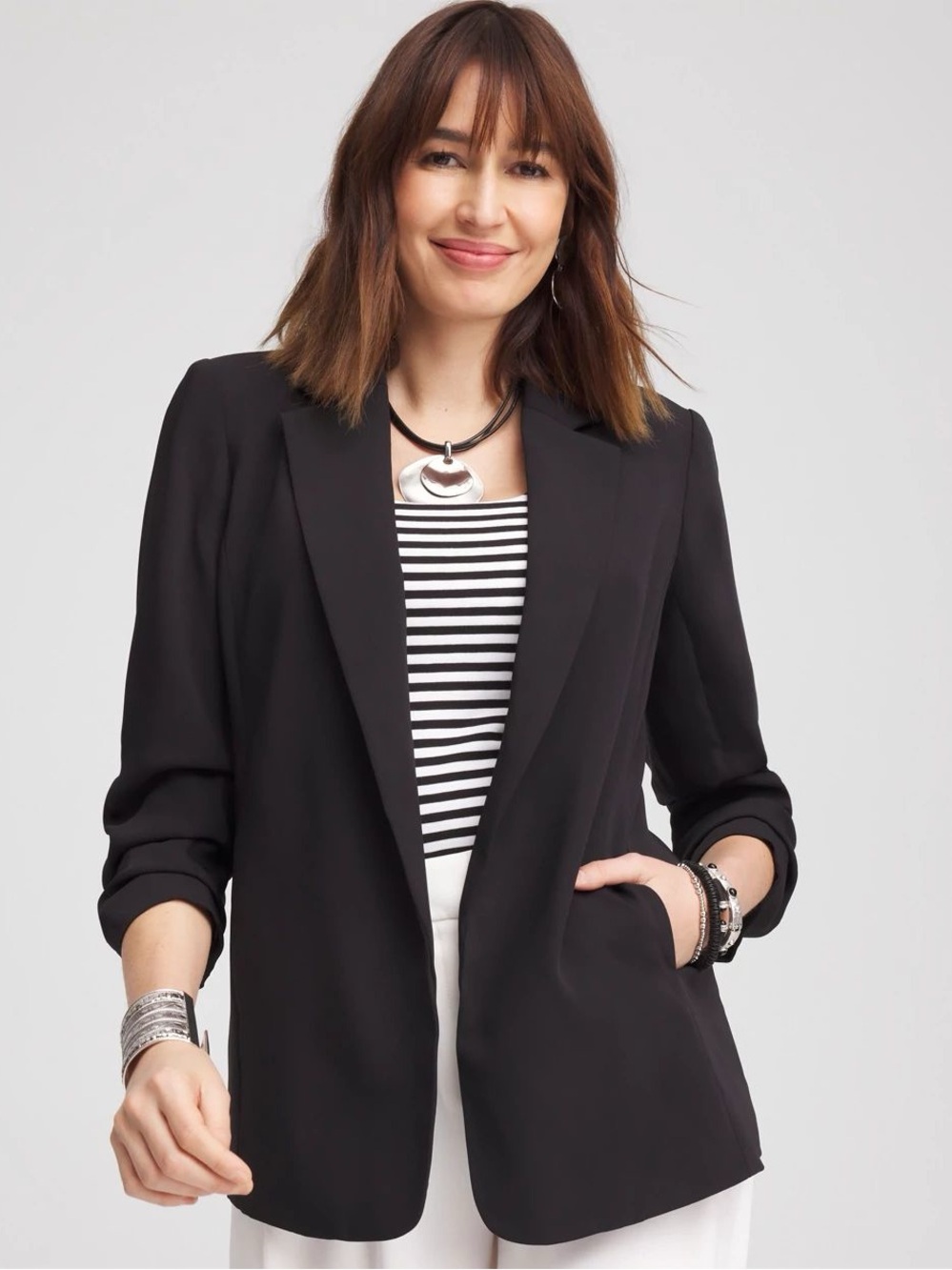 Chico’s a Black Women's Open-Front Jacket